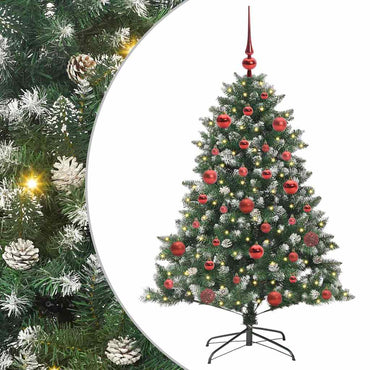 vidaXL Sapin de Noël artificiel avec 150 LED avec support Vert 150 cm