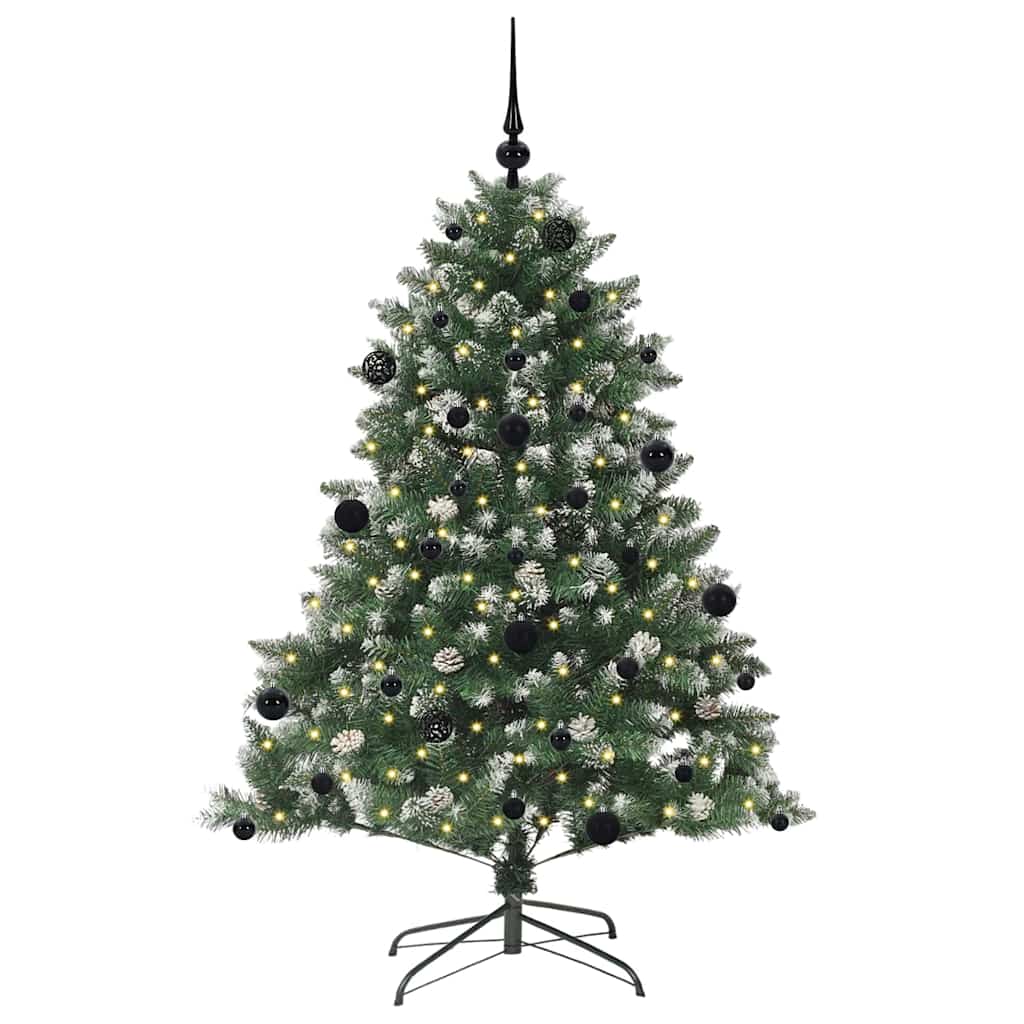 Künstlicher Weihnachtsbaum mit 150 LEDs mit Ständer Grün 150 cm