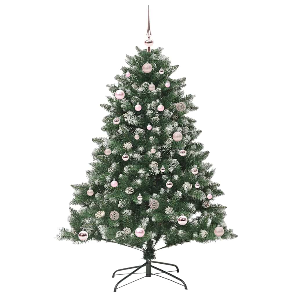 vidaXL Sapin de Noël artificiel avec 150 LED avec support Vert 150 cm