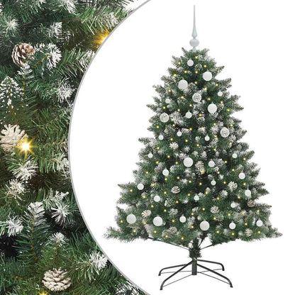Künstlicher Weihnachtsbaum mit 150 LEDs mit Ständer Grün 150 cm