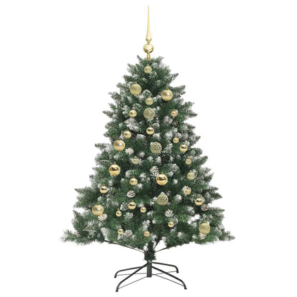 vidaXL Sapin de Noël artificiel 150 LED avec support Vert 150 cm