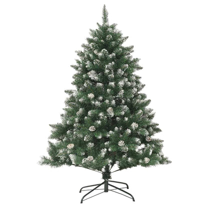 vidaXL Sapin de Noël artificiel avec 150 LED et support Vert 150 cm