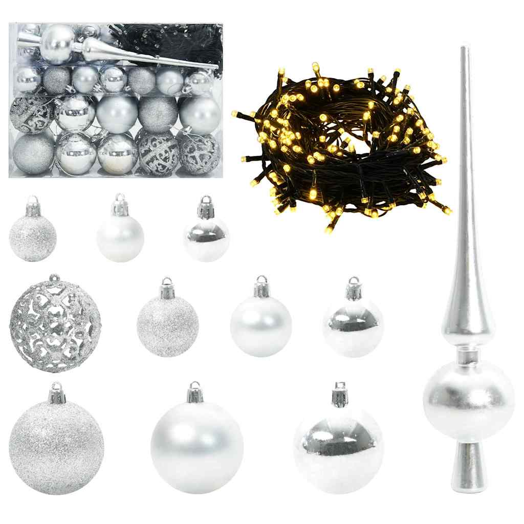 vidaXL Sapin de Noël artificiel avec 150 LED et support Vert 150 cm