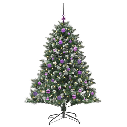 Künstlicher Weihnachtsbaum mit 150 LEDs mit Ständer Grün 150 cm