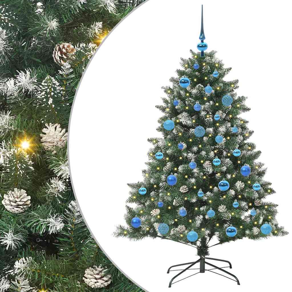 vidaXL Sapin de Noël artificiel avec 150 LED avec support Vert 150 cm