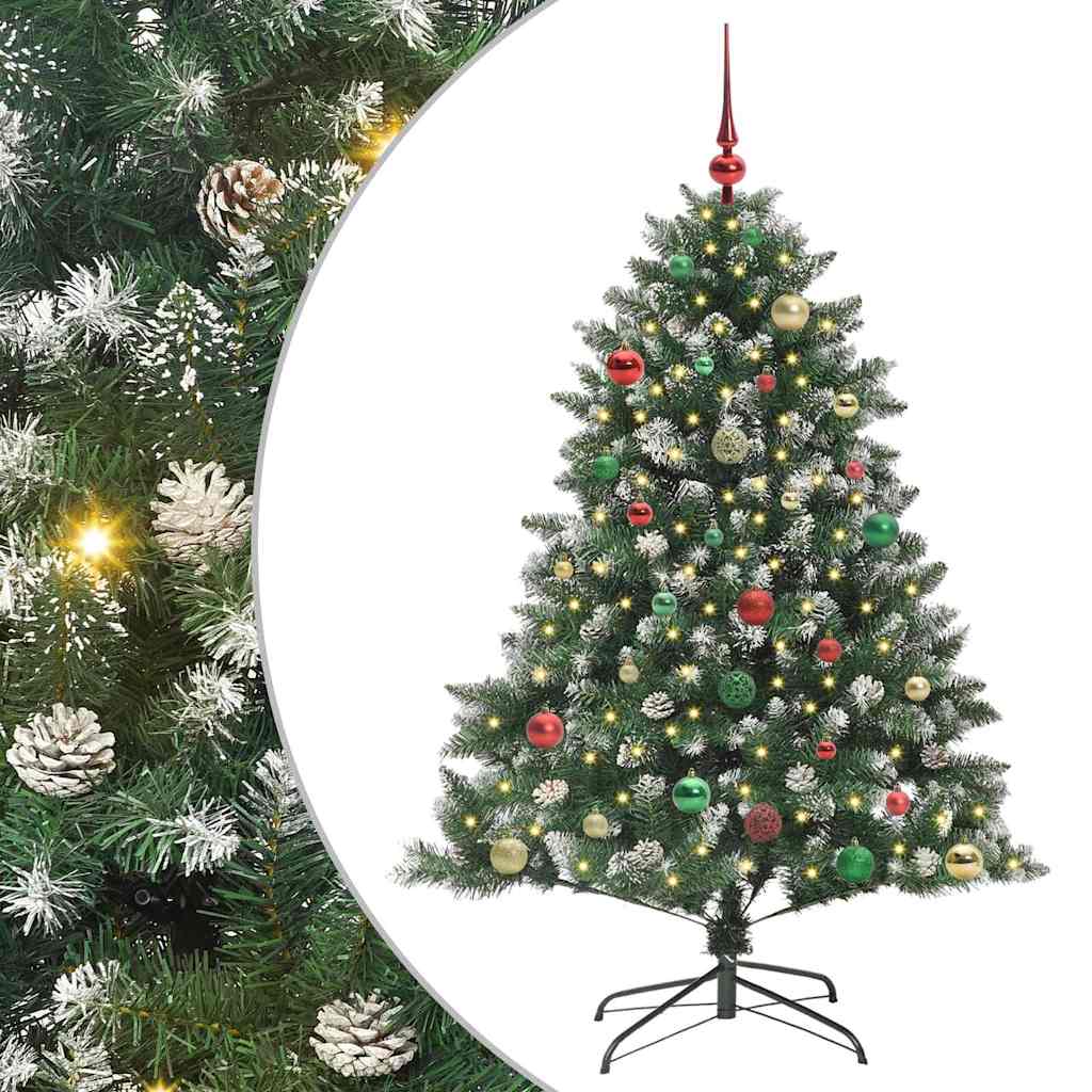 Künstlicher Weihnachtsbaum mit 150 LEDs mit Ständer Grün 150 cm