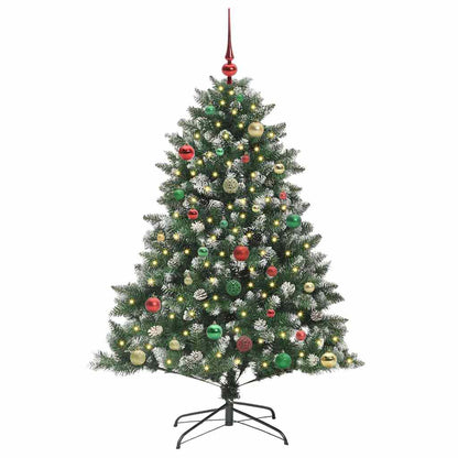 Künstlicher Weihnachtsbaum mit 150 LEDs mit Ständer Grün 150 cm