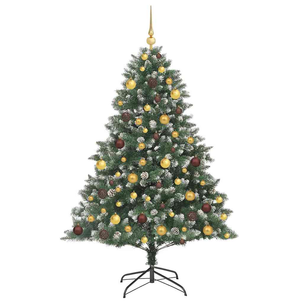vidaXL Sapin de Noël artificiel avec 300 LED et support Vert 180 cm