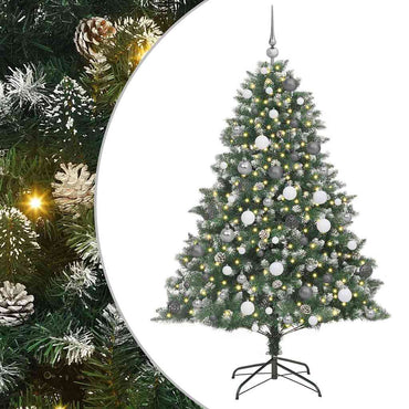 vidaXL Künstlicher Weihnachtsbaum mit 300 LEDs mit Ständer Grün 180 cm