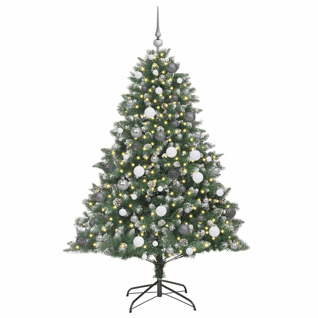 Künstlicher Weihnachtsbaum mit 300 LEDs mit Ständer Grün 180 cm