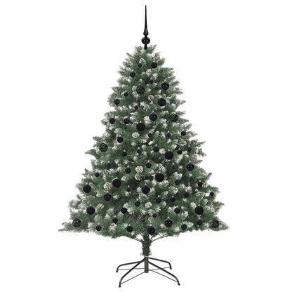 vidaXL Sapin de Noël artificiel avec 300 LED et support Vert 180 cm
