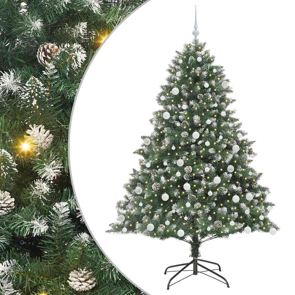 Künstlicher Weihnachtsbaum mit 300 LEDs mit Ständer Grün 180 cm