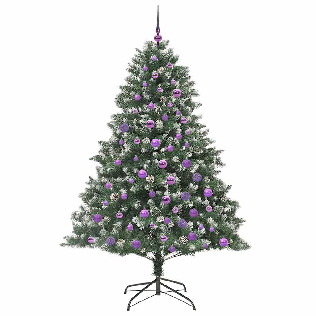 vidaXL Künstlicher Weihnachtsbaum mit 300 LEDs mit Ständer Grün 180 cm