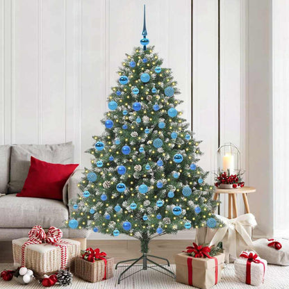 vidaXL Künstlicher Weihnachtsbaum mit 300 LEDs mit Ständer Grün 180 cm