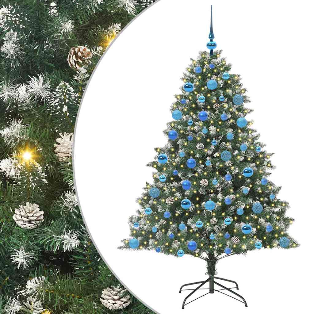vidaXL Künstlicher Weihnachtsbaum mit 300 LEDs mit Ständer Grün 180 cm