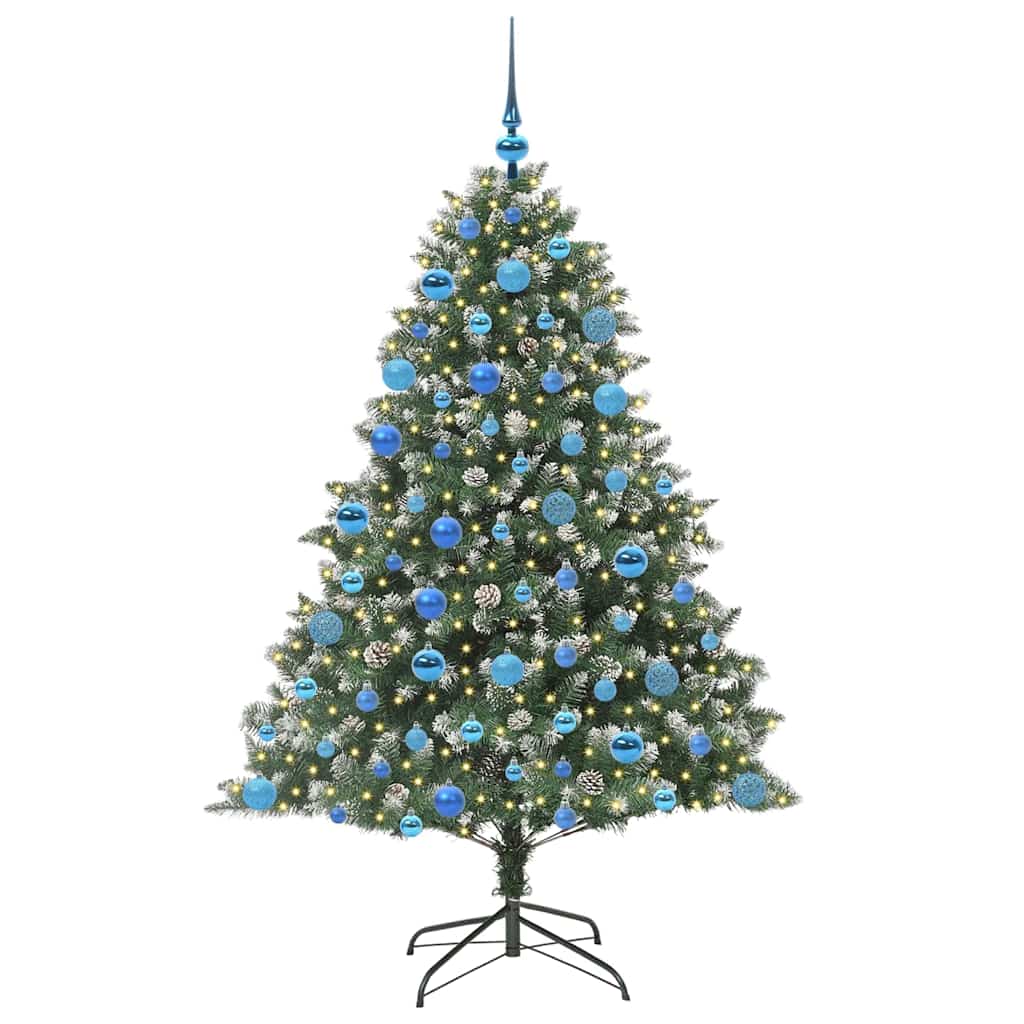 vidaXL Künstlicher Weihnachtsbaum mit 300 LEDs mit Ständer Grün 180 cm