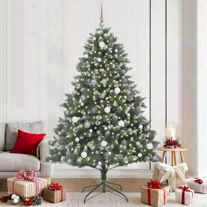 vidaXL Künstlicher Weihnachtsbaum mit 300 LEDs mit Ständer Grün 210 cm