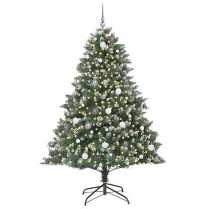 vidaXL Künstlicher Weihnachtsbaum mit 300 LEDs mit Ständer Grün 210 cm