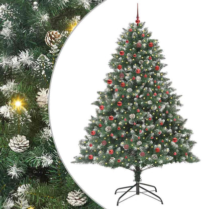 vidaXL Künstlicher Weihnachtsbaum mit 300 LEDs mit Ständer Grün 210 cm