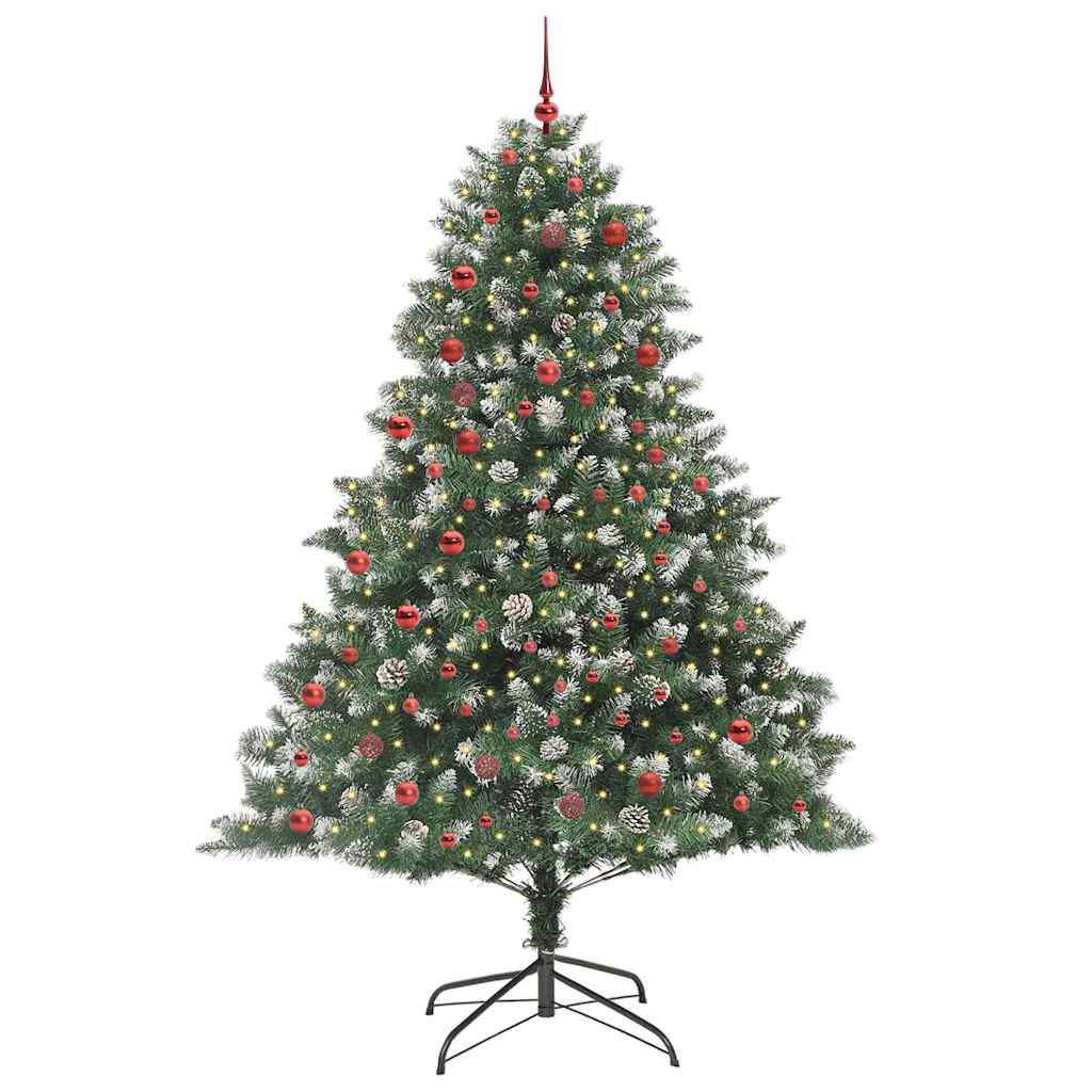 vidaXL Künstlicher Weihnachtsbaum mit 300 LEDs mit Ständer Grün 210 cm