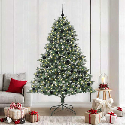 vidaXL Künstlicher Weihnachtsbaum mit 300 LEDs mit Ständer Grün 210 cm