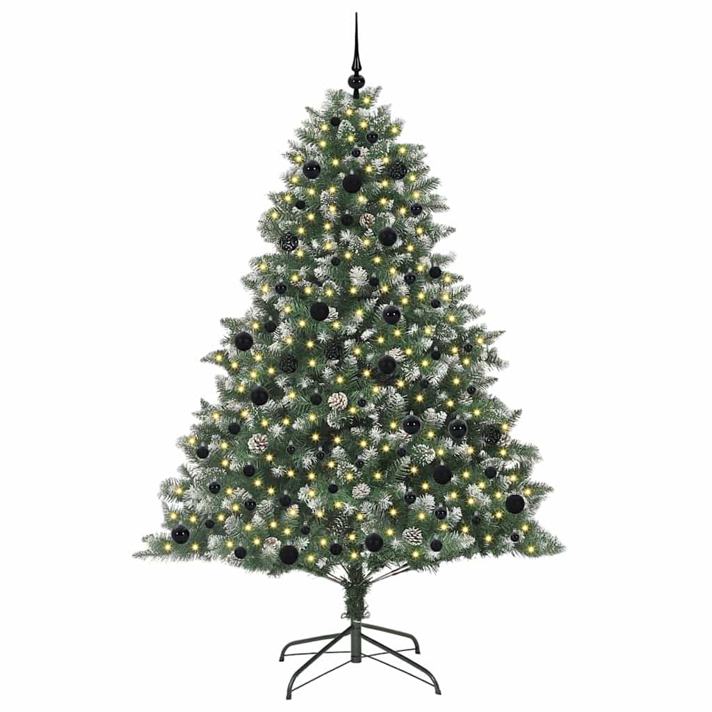 vidaXL Künstlicher Weihnachtsbaum mit 300 LEDs mit Ständer Grün 210 cm