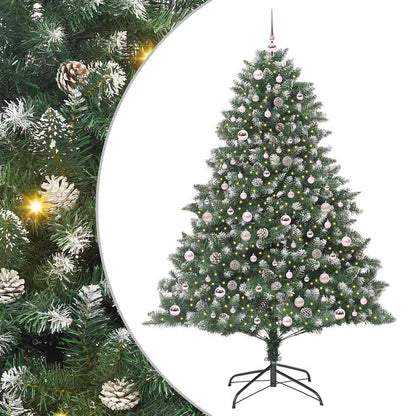 vidaXL Künstlicher Weihnachtsbaum mit 300 LEDs mit Ständer Grün 210 cm