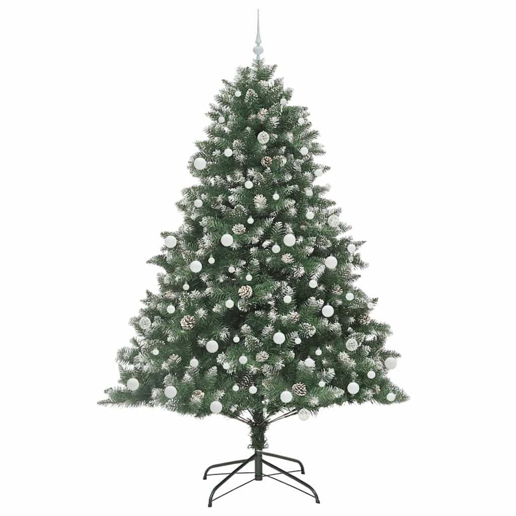 vidaXL Künstlicher Weihnachtsbaum mit 300 LEDs mit Ständer Grün 210 cm