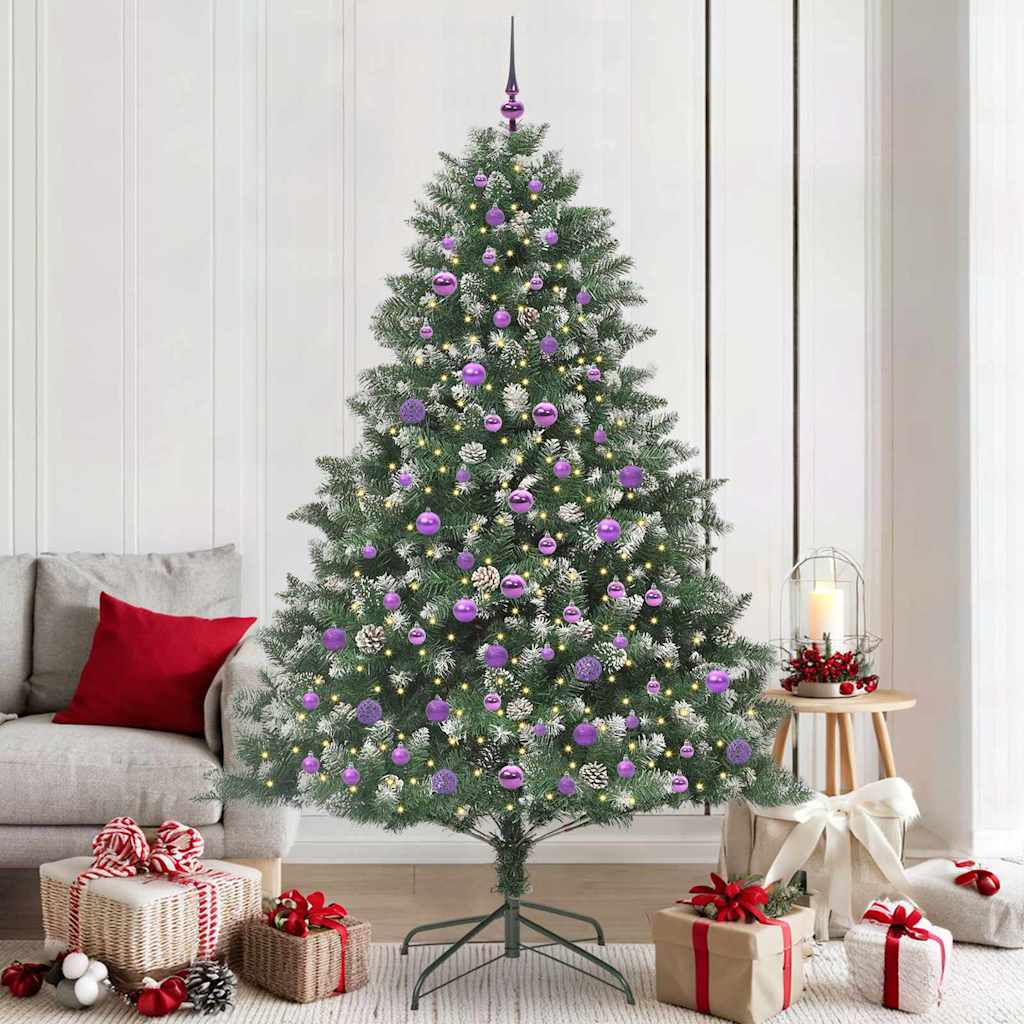 vidaXL Künstlicher Weihnachtsbaum mit 300 LEDs mit Ständer Grün 210 cm