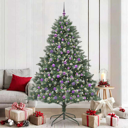 vidaXL Künstlicher Weihnachtsbaum mit 300 LEDs mit Ständer Grün 210 cm