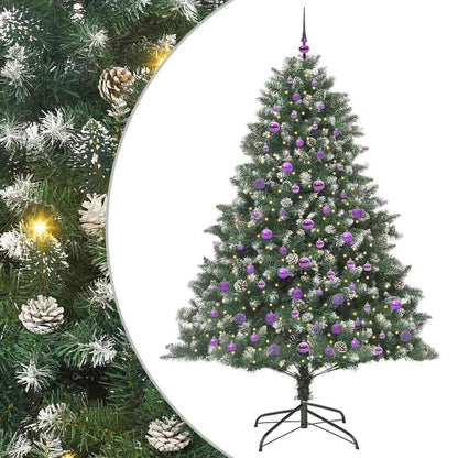 vidaXL Künstlicher Weihnachtsbaum mit 300 LEDs mit Ständer Grün 210 cm