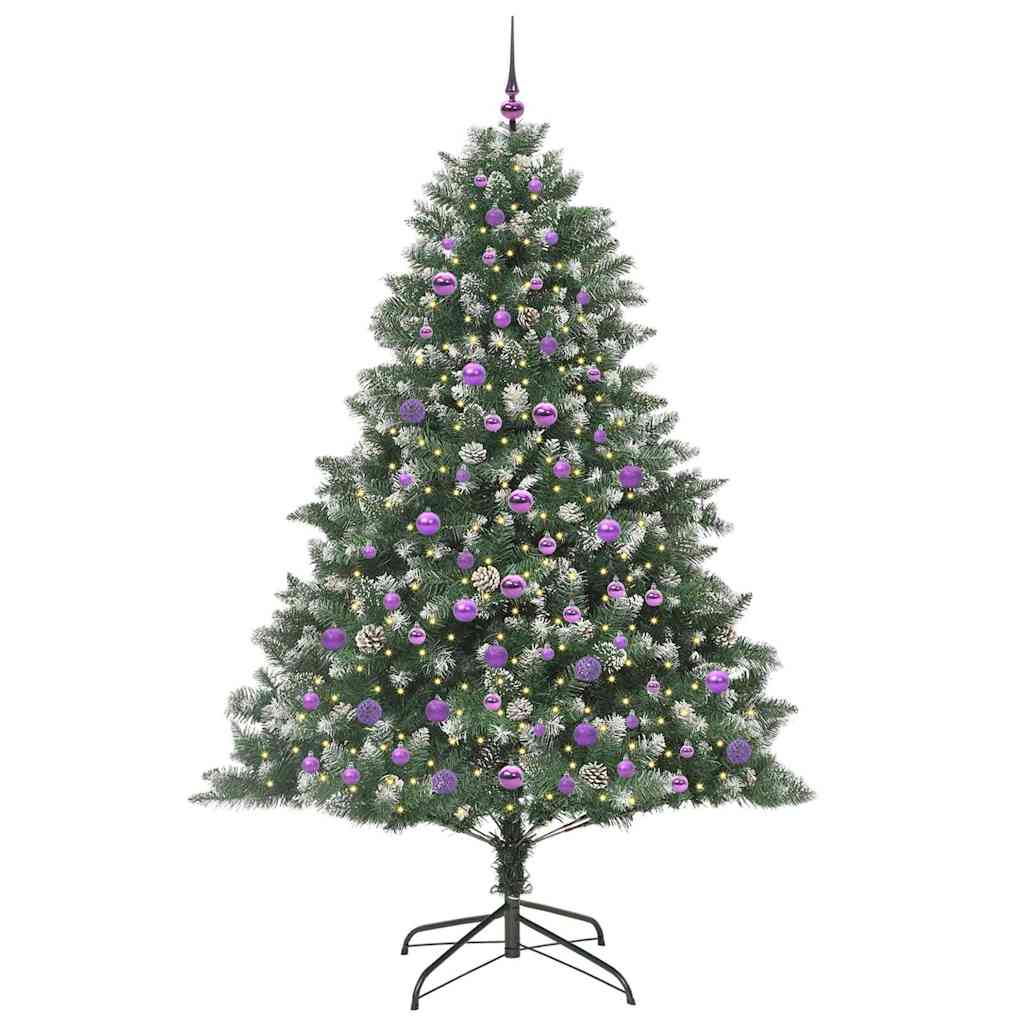 vidaXL Künstlicher Weihnachtsbaum mit 300 LEDs mit Ständer Grün 210 cm