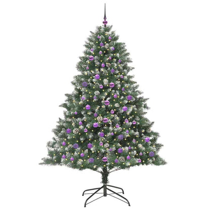 vidaXL Künstlicher Weihnachtsbaum mit 300 LEDs mit Ständer Grün 210 cm