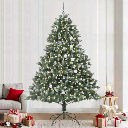 vidaXL Sapin de Noël artificiel avec 300 LED et support Vert 240 cm