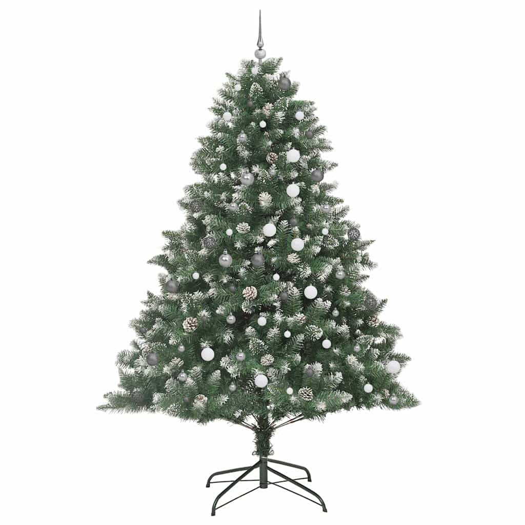 vidaXL Sapin de Noël artificiel avec 300 LED et support Vert 240 cm
