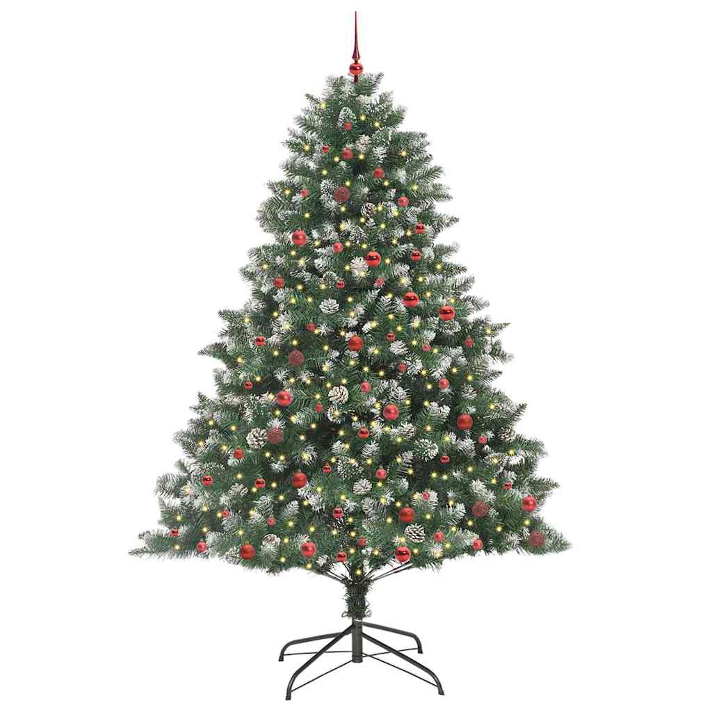 Künstlicher Weihnachtsbaum mit 300 LEDs mit Ständer Grün 240 cm