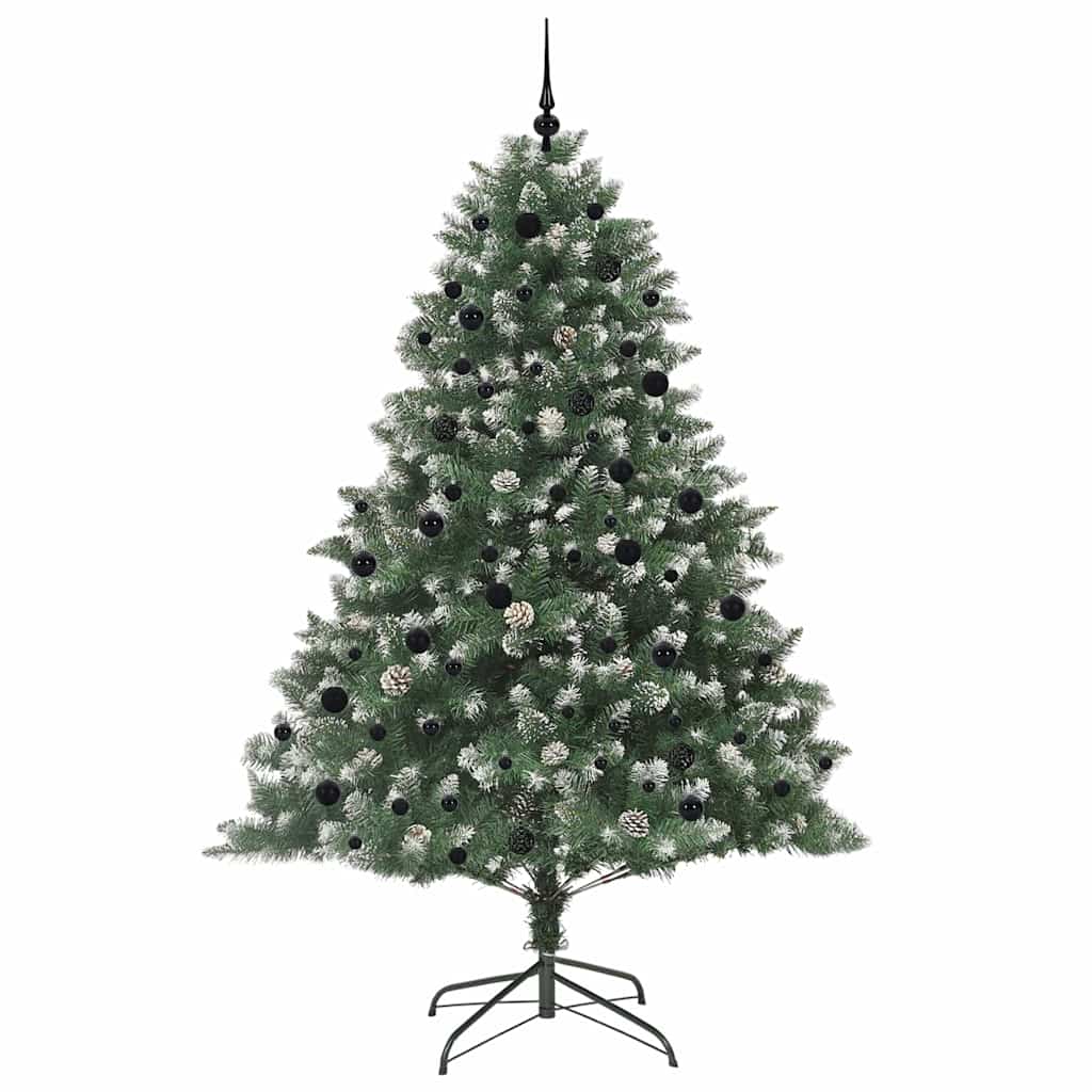 vidaXL Sapin de Noël artificiel avec 300 LED et support Vert 240 cm