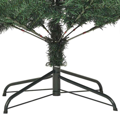 vidaXL Sapin de Noël artificiel avec 300 LED et support Vert 240 cm