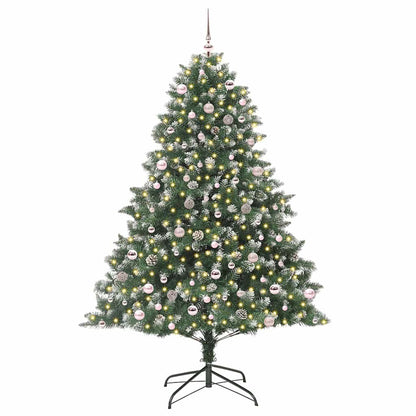 vidaXL Sapin de Noël artificiel avec 300 LED et support Vert 240 cm