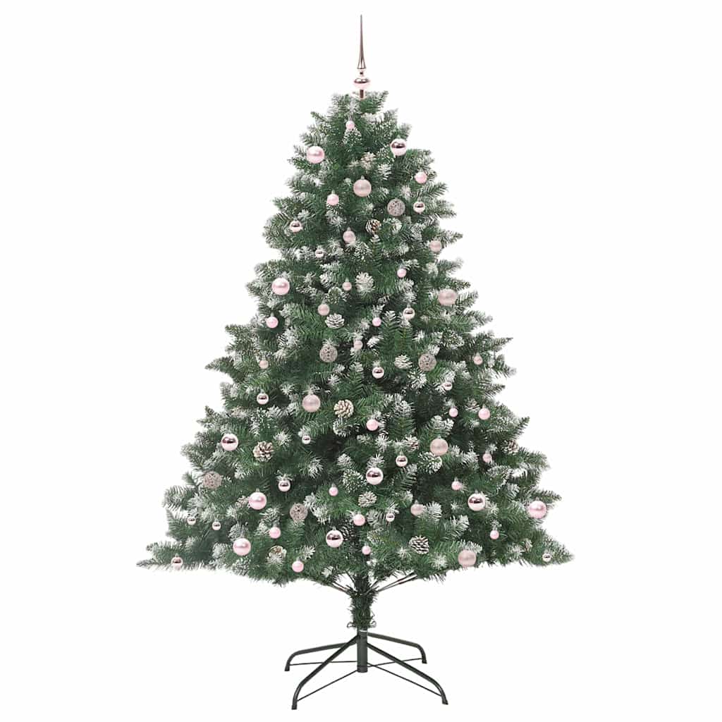 vidaXL Sapin de Noël artificiel avec 300 LED et support Vert 240 cm