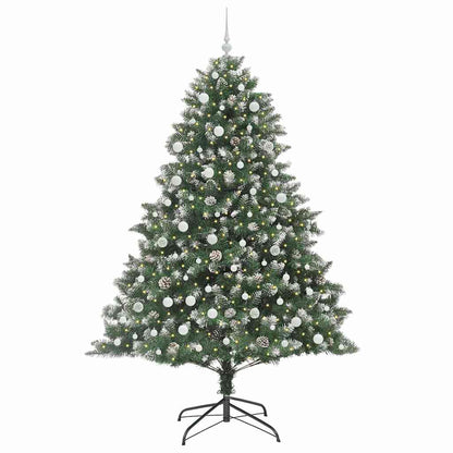 vidaXL Sapin de Noël artificiel avec 300 LED et support Vert 240 cm