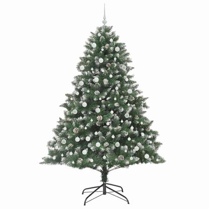 vidaXL Sapin de Noël artificiel avec 300 LED et support Vert 240 cm