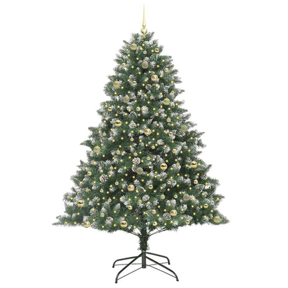 vidaXL Sapin de Noël artificiel avec 300 LED et support Vert 240 cm
