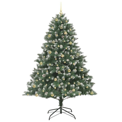 vidaXL Sapin de Noël artificiel avec 300 LED et support Vert 240 cm