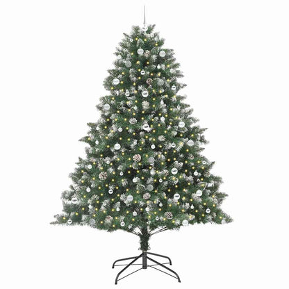 vidaXL Sapin de Noël artificiel avec 300 LED et support Vert 240 cm