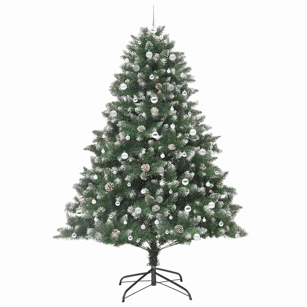 vidaXL Sapin de Noël artificiel avec 300 LED et support Vert 240 cm