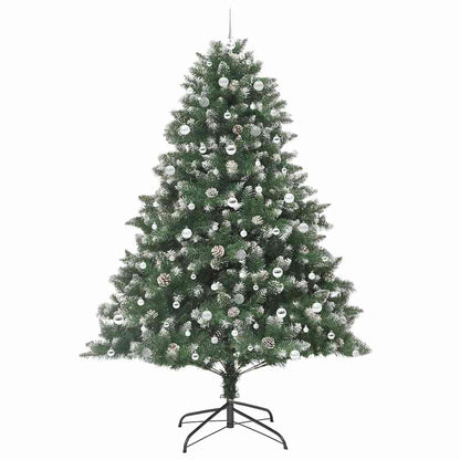 vidaXL Sapin de Noël artificiel avec 300 LED et support Vert 240 cm