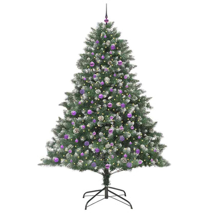 Künstlicher Weihnachtsbaum mit 300 LEDs mit Ständer Grün 240 cm