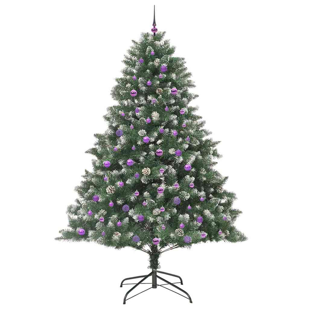 Künstlicher Weihnachtsbaum mit 300 LEDs mit Ständer Grün 240 cm