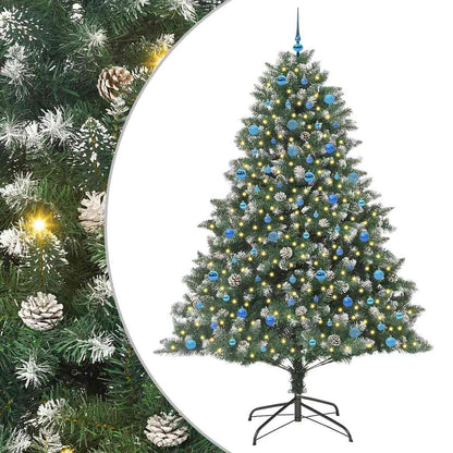 Künstlicher Weihnachtsbaum mit 300 LEDs mit Ständer Grün 240 cm